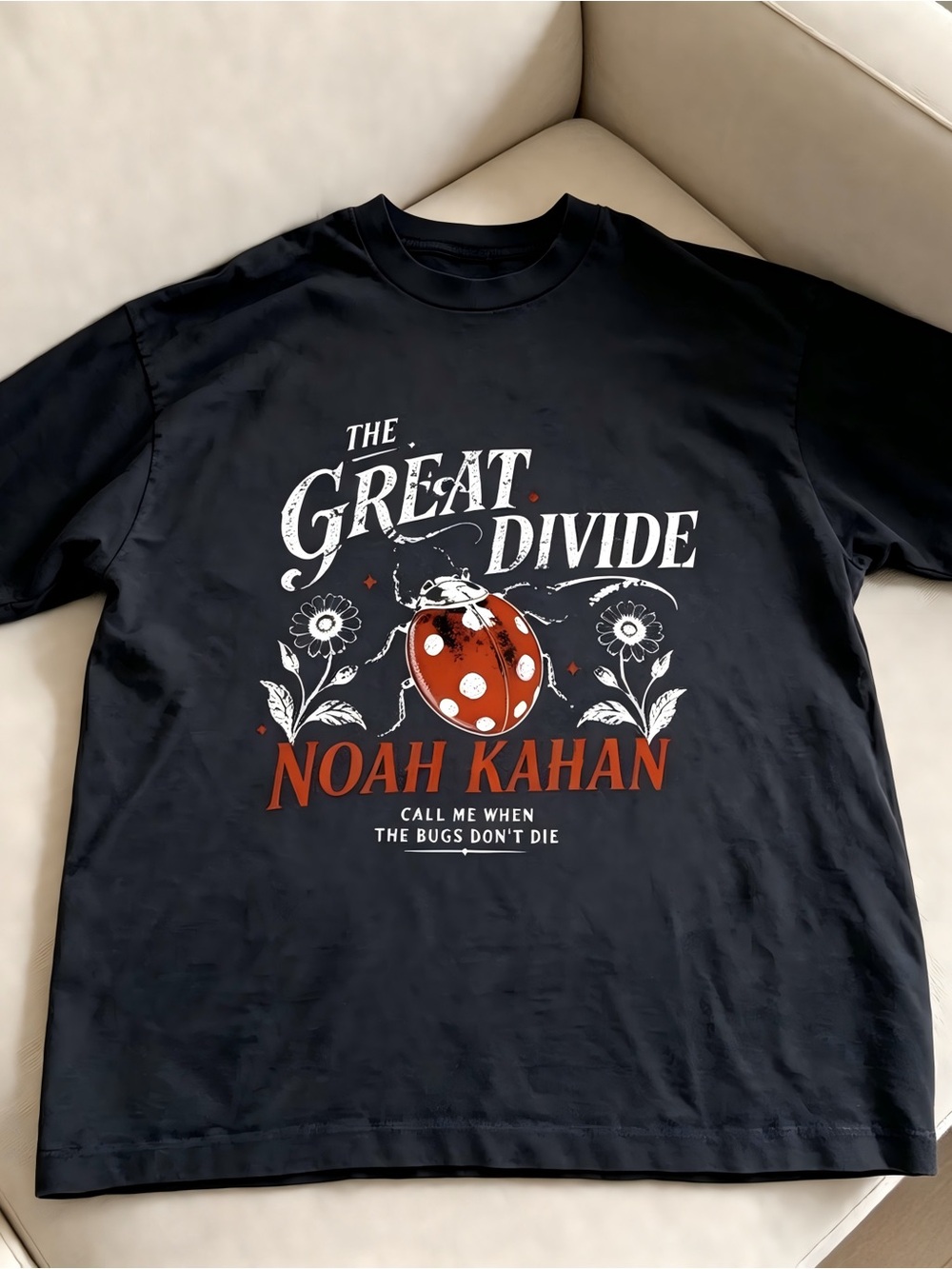 Noah Kahan The Great Divide Ladybug Folk Music Black Women Men T-shirt Unisex